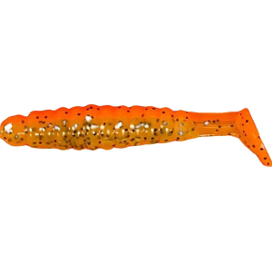 Charlie Brewer's Crappie Slider Grub Orange Chartreuse Laminate