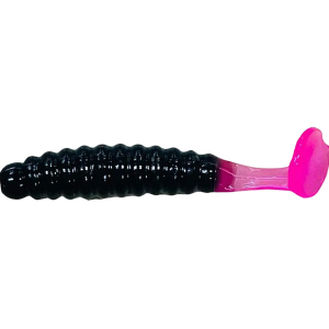 Charlie Brewer's Crappie Slider Grub Black/Pink