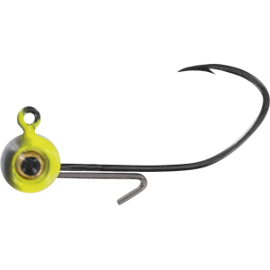 Big Bite Baits BBJ Elite 1/8oz Round Ball Jighead Black/Chartreuse