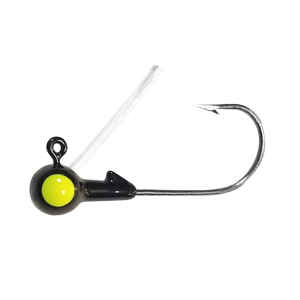 Big Bite Baits Big Bite Weedless Jig 1/32oz Round Ball Jighead Black