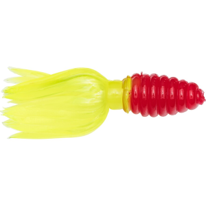Mr. Crappie Crappie Thunder Grub Red-Chartreuse Sparkle