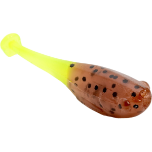 Mr. Crappie Lil' Suck'r 1.5" Swimbait Pumpkin with Chartreuse Tail