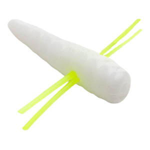 Mr. Crappie Maxie Waxie 0.75" Grub Refrigerator White