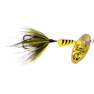 Worden's Vibric Rooster Tail 452 Inline Spinner 1/16oz Yellow Tiger Mylar