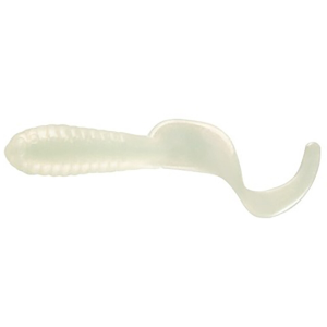 Mister Twister Lil' Bit Curly Tail 1" Grub White Pearl 20PK