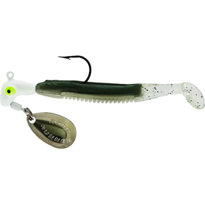 Team Crappie Slab Dragger Underspin Jig White/Glimmer Gray 1/8 oz