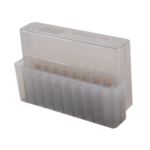 MTM Slip Top Ammo Box 7mm Remington Magnum, 300 Winchester Magnum, 375 H&H Magnum 20-Round Plastic Clear-Smoke