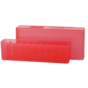 MTM Slip Top Ammo Box 7mm Winchester Short Magnum (WSM), 300 Winchester Short Magnum (WSM), 45-70 Government 20-Round Plastic Clear-Red