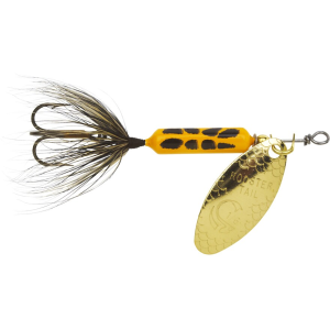 Worden's Rooster Tail 208 Inline Spinner 1/8oz Yellow Coach Dog Bronze