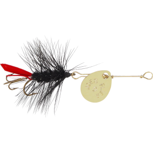 Joe's Flies Short Striker #10 Inline Spinner Black Wooly Worm Gold