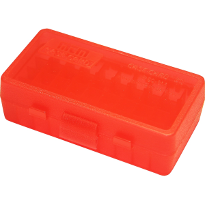 MTM Flip Top Ammo Box 380 ACP, 9mm Luger 50-Round Plastic Red