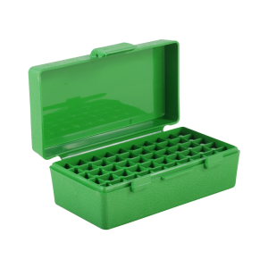MTM Flip Top Ammo Box 25 ACP to 32 S&W Long 50-Round Plastic Green
