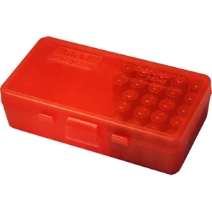 MTM Flip Top Ammo Box 40 S&W, 10mm Auto, 45 ACP 50-Round Plastic Red