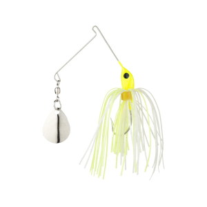 Strike King Micro-King Single Colorado Spinnerbait 1/16oz Chartreuse Head Chartreuse/White Skirt Nickel