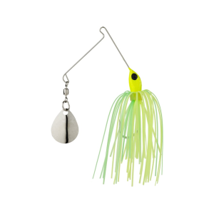 Strike King Micro-King Single Colorado Spinnerbait 1/16oz Chartreuse Head Chartreuse/Lime Skirt Nickel
