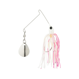 Strike King Micro-King Single Colorado Spinnerbait 1/16oz White Head Pink/White Skirt Nickel