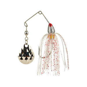Strike King Mini-King Single Colorado Spinnerbait 1/8oz Slr Head Clear/Slr/Red Skt Nickel