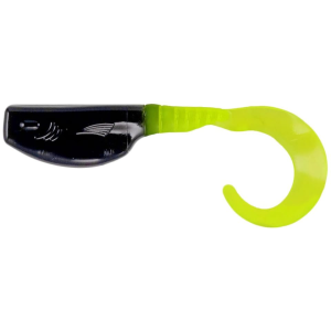 Crappie Magnet Slab Curly Grub Black/Chartreuse