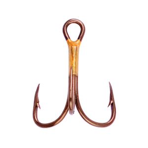 Eagle Claw 2X Reg Shank Curved Point Treble Hook #10 Bronze 5PK