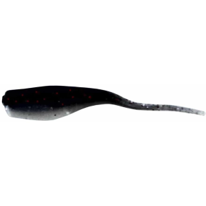 Big Bite Baits Crappie Minnr Grub Black Neon/Pearl Silver