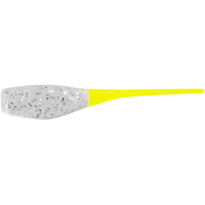 Big Bite Baits Crappie Minnr Grub Silver Glitter/Chart Tail