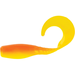 Big Bite Baits Curly Tail Crappie Minnr Grub Orange/Chartreuse