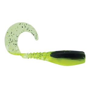Big Bite Baits Curly Tail Crappie Minnr Grub Chartreuse Shad
