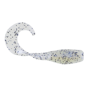 Big Bite Baits Curly Tail Crappie Minnr Grub Blue Pearl Pepper
