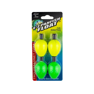 Panfish Magnet E-Z Floats Green and Yellow 4PK