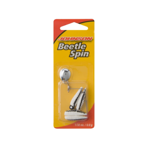 Johnson Beetle Spin 1/32oz White/Black Stripe Nickel