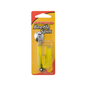 Johnson Beetle Spin 1/8oz Fluorescent Chartreuse Nickel