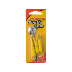 Johnson Beetle Spin 1/16oz Yellow/Black Stripe Nickel