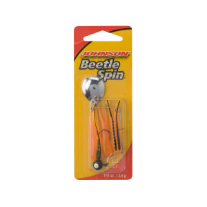 Johnson Beetle Spin 1/16oz Black/Chartreuse/Orange Nickel