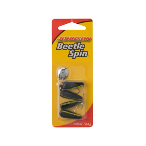 Johnson Beetle Spin 1/32oz Black/Yellow Stripe Nickel