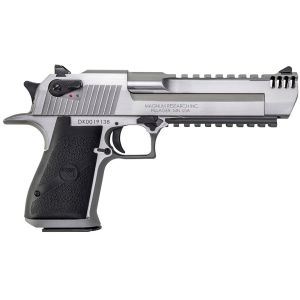 Magnum Research Desert Eagle Mark XIX 357 Magnum Pistol 6" Barrel 9+1 Round Stainless Steel Slide Black Grip Stainless Steel Frame Integral Muzzle Brake and Picatinny Rail