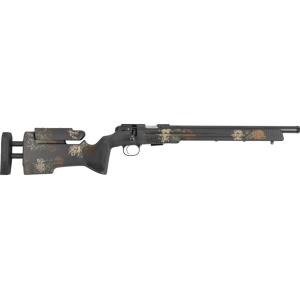 CZ 457 Manners MTR Bolt Action Rifle 22 Long Rifle 16.5" Black Threaded Barrel Black Frame Camo Field Stock