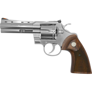 Colt Python 357 Magnum Revolver 4.25" Stainless Steel Barrel 6 Round Walnut Grip