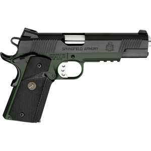 Springfield Armory 1911 Loaded Marine Corps Operator 45 ACP Pistol 5" Barrel 7+1 Round Black Slide Black Grip OD Green Frame