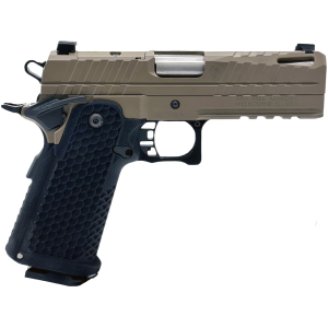 Live Free Armory Apollo 11 9mm Luger Pistol 4.15" Barrel 17+1 Round Flat Dark Earth Slide Black Grip Flat Dark Earth Frame