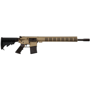 GLFA AR-15 Semi Automatic Rifle 450 Bushmaster 18" Black Threaded Barrel Flat Dark Earth Frame Flat Dark Earth Collapsible Stock
