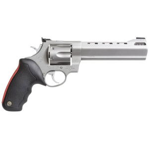 Taurus Raging Bull 44 Remington Magnum Revolver 6.5" Stainless Barrel 6 Round Black/Red Grip
