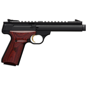 Browning Buck Mark Field Target 22LR Pistol 5.5" Threaded Barrel 10+1 Round Matte Black Slide Cocobolo Grip Matte Black Frame