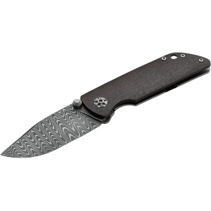 Boker Knives M4 Sherman Pocket Knife 3.03" Clip Point Damascus Blade Micarta Handle Black