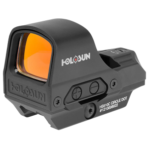 Holosun HS510C Reflex Red Dot Sight 1x Selectable Reticle Quick-Release Mount Solar/Battery Powered Matte Black