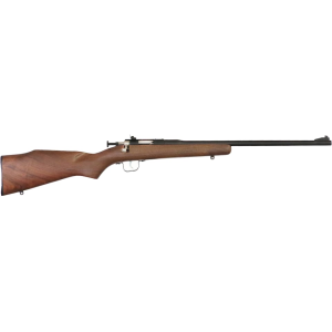 Crickett G2 Single Shot Youth Rifle 22 Winchester Magnum Rimfire (WMR) 16.125" Blued Barrel Black Frame Walnut Monte Carlo Stock