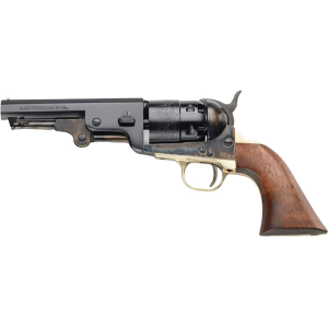Pietta 1851 Navy Yank Sheriff Black Powder Revolver 36 Caliber 5" Blued Barrel Case Hardened Frame Walnut Grip
