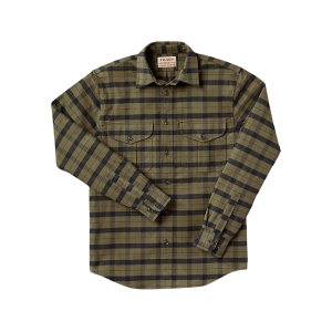 Filson Men's Alaskan Guide Long Sleeve Shirt Otter Green/Black Plaid Large