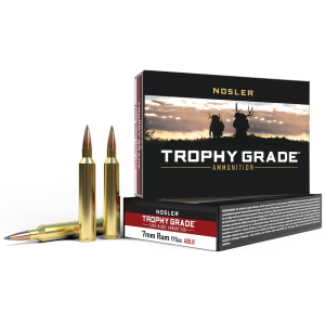Nosler Trophy Grade 7mm Remington Ultra Magnum Ammo 175 Grain Nosler AccuBond Long Range Bonded Polymer Tip Box of 20