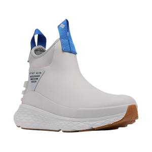 Columbia PFG Pro Sport Deck Boots Rubber Gray Ice/Vivid Blue Men's 13 D