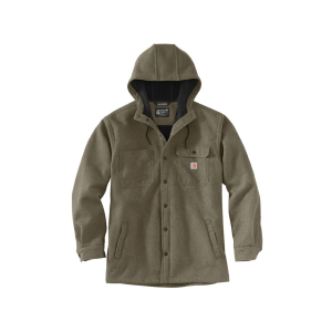 Carhartt Men's Rain Defender Relaxed Fit Heavyweight Hooded Shirt Jacket Moss Large